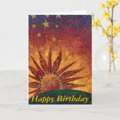 Carte Sunshine Joyeux anniversaire (Fleur jaune)