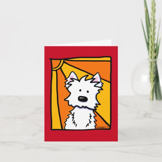 Carte Sunshine KiniArt Westie (Devant)