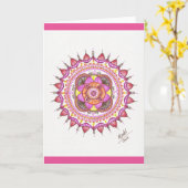 Carte Sunshine Mandala (Fleur jaune)