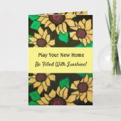 Carte Sunshine Nouveau Accueil Fleurs de soleil jaunes M (Devant)