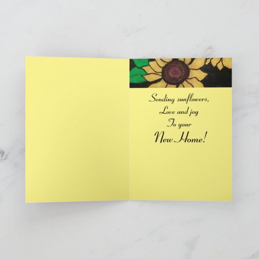 Carte Sunshine Nouveau Accueil Fleurs de soleil jaunes M (Intérieur)
