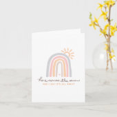 Carte Sunshine & Rainbows Encouragement Salutation (Fleur jaune)