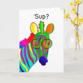 Carte SUP Penser à vous Collection Zebra Kaleidoscope (Fleur jaune)