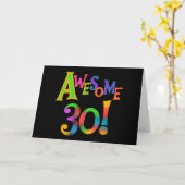 Carte Super 30 T-shirts et cadeaux d'anniversaire (Fleur jaune)