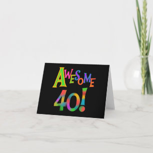 Carte Super 40 T-shirts et cadeaux d'anniversaire