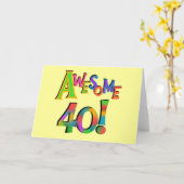 Carte Super 40 T-shirts et cadeaux d'anniversaire (Fleur jaune)