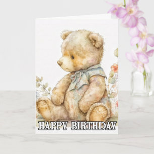 Carte Super adorable petit ours en peluche