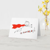 Carte Super Birthday Boy (Fleur jaune)