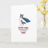 Carte Super Border Collie merle bleu (Fleur jaune)