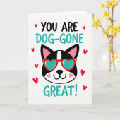 Carte Super Chien Parti (Fleur jaune)