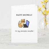 Carte super collègue drôle mignon fellation de bureau (Fleur jaune)