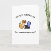 super comptable drôle mignon anniversaire de chat