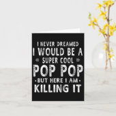 Carte Super cool pop pop grandpa Fathers Day Poft Men (Fleur jaune)