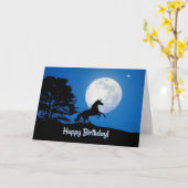 Carte Super Cute Unicorn Happy Birthday (Fleur jaune)