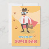 Carte Super Dad Flat Greeting Card (Devant)