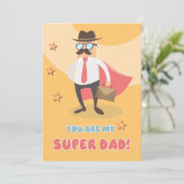 Carte Super Dad Flat Greeting Card (Debout devant)