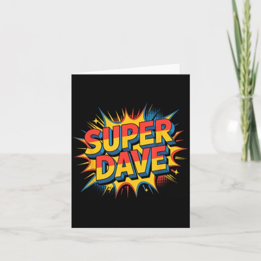 Carte Super Dave Funny Name Daves (Devant)