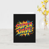 Carte Super Dave Funny Name Daves (Fleur jaune)