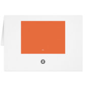 Carte super de table Bunco Orange pour le tableau  (Dos Horizontal)