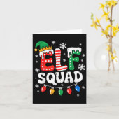 Carte Super Elf Squad Elf Famille de Noël Correspondant (Fleur jaune)