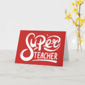 Carte Super enseignant (Fleur jaune)