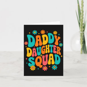 Carte Super équipe papa fille groovy papa et fille