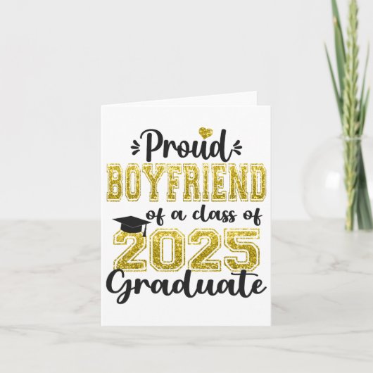 Carte Super Fier Garçon De 2025 Diplômé (Devant)