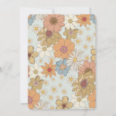 Carte Super fille 1er anniversaire, les années 70 thème  (Dos)