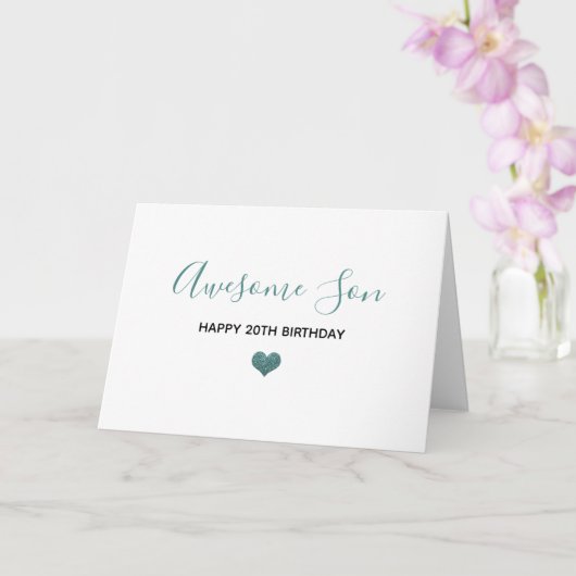 Carte super fils heureux anniversaire bleu gris parties  (Orchidée)