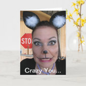 Carte Super Fun Crazy Greeting Card! (Fleur jaune)