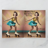 Carte "Super Glide : rythmes rétro sur roues de patinage (Intérieur)