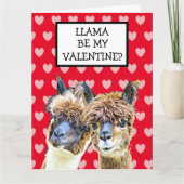 Carte Super Grand Lama Sois ma Saint-Valentin ? Je T'aim (Devant)