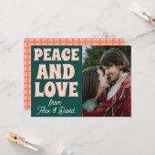 Carte Super Gras Funky Noël Joyeux Et Lumineux (Devant/Arrière en situation)