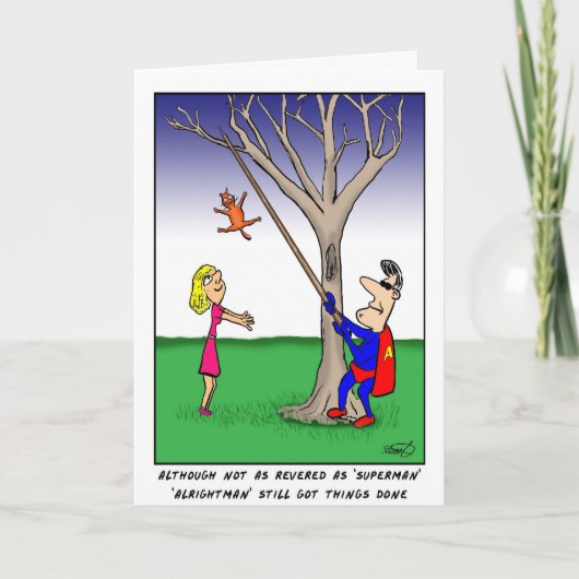 Carte Super Hero de Father's Day Card. (Devant)