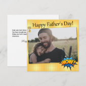 Carte Super hero Fête des pères Day ajouter votre propre (Devant / Derrière)