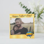 Carte Super hero Fête des pères Day ajouter votre propre (Debout devant)