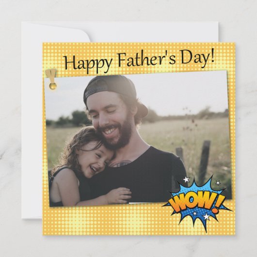 Carte Super hero Fête des pères Day ajouter votre propre (Devant)