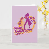 Carte Super Hero original Super Maman (Fleur jaune)