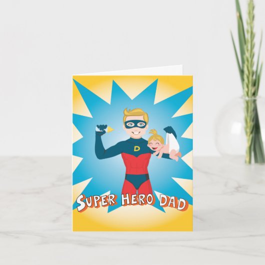 Carte Super Hero Papa (Devant)