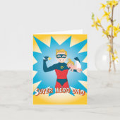 Carte Super Hero Papa (Fleur jaune)