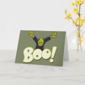 Carte Super héros de Frankie - monstre Halloween de (Fleur jaune)