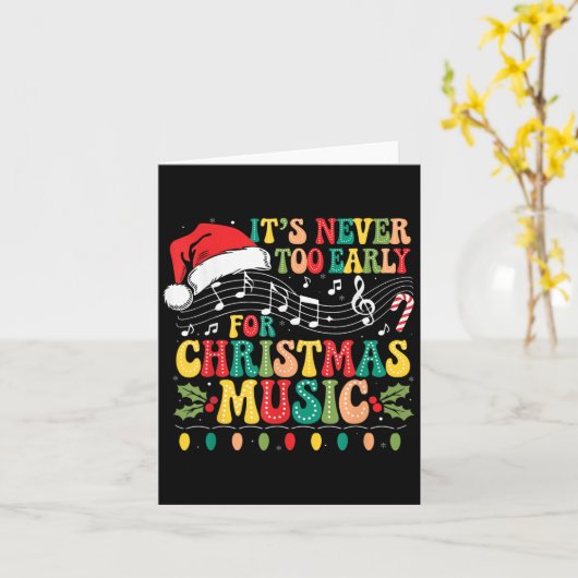 Carte Super Il n'est jamais trop tôt pour Noël Musique L (Fleur jaune)