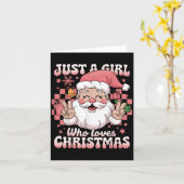 Carte Super Juste Une Fille Qui Aime Noël Noël Noël Père (Fleur jaune)