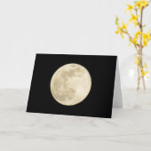 Carte Super Lune ou Pleine lune (Fleur jaune)