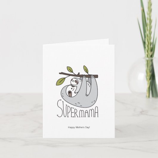 Carte Super Mama Sloth (Devant)