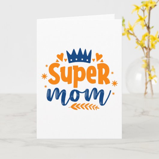 Carte Super Maman (Fleur jaune)