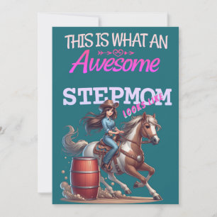 Carte Super Maman de substitution Cowgirl Fête des Mères