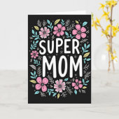 Carte Super Maman Florale (Fleur jaune)