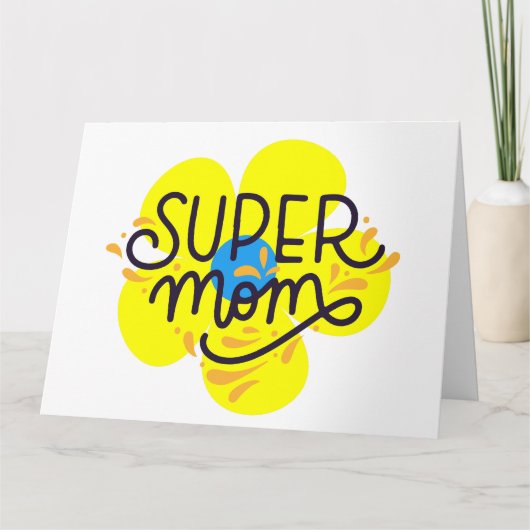 Carte Super Maman Florale (Devant)
