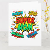 Carte Super Maman Pour Femmes (Fleur jaune)